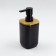 Joy Home liquid soap dispenser, plastic, black with bamboo