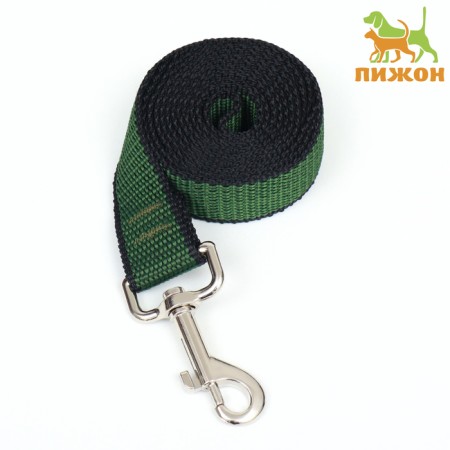Leash 1.2 m x 2.5 cm, green-black