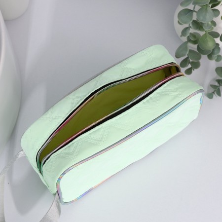 Lightning cosmetic bag, green color-3