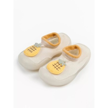 Botins-knees children's first step pure pineApple with a breathing sole, size 24, color beige-3