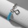 Bracelet "Flower" chain, blue color in silver, l = 16 cm