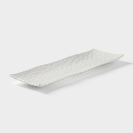 Ceramic serving "airiness", 30.5 × 9.5 cm, white color
