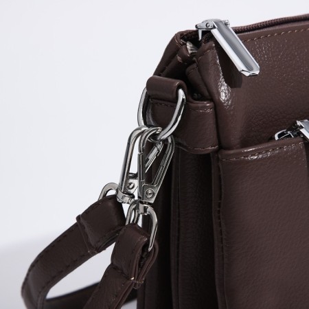 Cross-Bodi Bag on a zipper, brown color-4