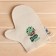 Mitten for a bath with embroidery "Hot Bath"