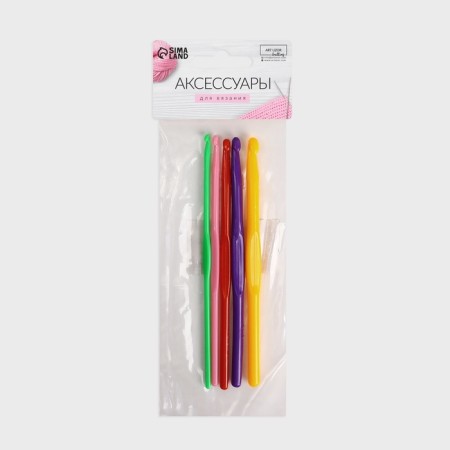 A set of hooks for knitting, d = 3-7 mm, 13.7-14 cm, 5 pcs, color colorful color-5