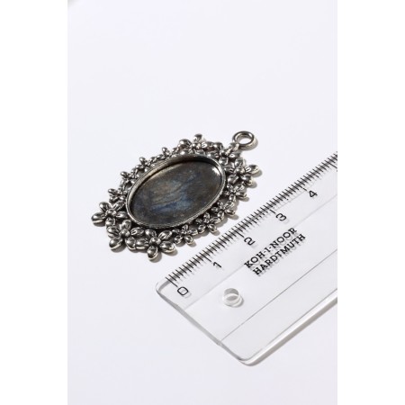 Frame with a setting A2639-2, a platform 18 × 25 mm, color black silver-3
