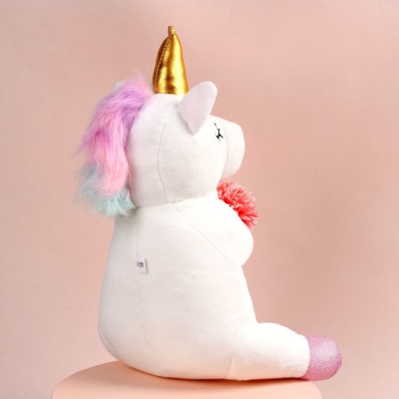 Soft toy "Unicorn" with flowers-3
