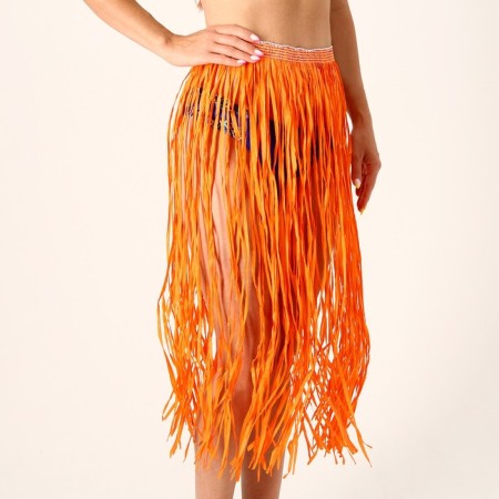 Hawaiian skirt, 80 cm, orange color
