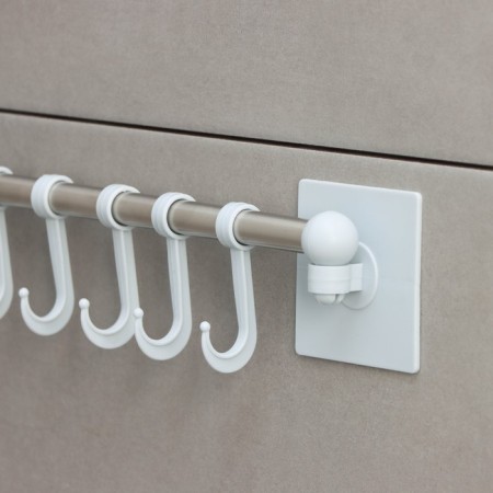 Velcro towel holder, 6 movable hooks 36 × 6.5 × 2 cm, color mix-2
