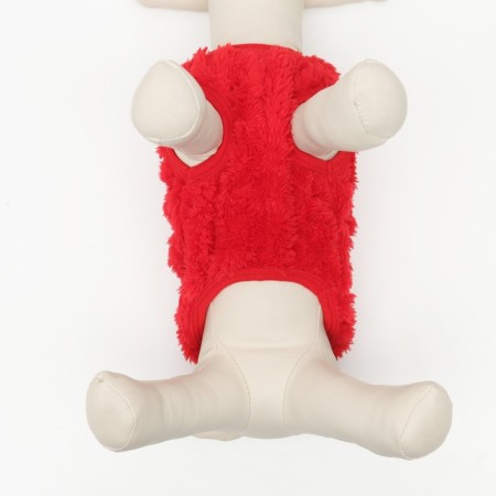 Knitted sweater, velor, size XL (DS 40, Osh 33, og 50 cm), red-5