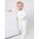Combiason with zipper children's fashion, height 86 cm, milk color