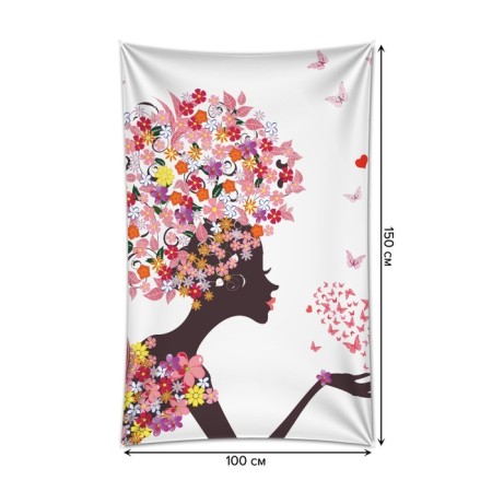 Decorative panel with photo printing "Blinding hair", vertical, size 100x150 cm-1