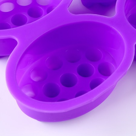 The shape for soap is silicone "massage" 4 pcs., Size 1 pc. - 7.1 × 3.5 × 5 cm-6
