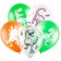 Latex ball 12 "Dinosaurs", pastel-critical, 4-sided, set of 100 pcs., Mix