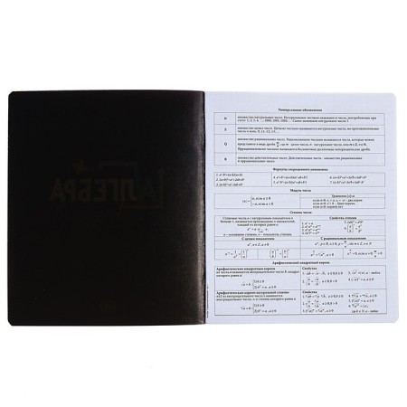 Subject notebook, 48 sheets, cage, algebra, Erichkrause "Inscription", Twin-Lalam Cardboard cover, OFSET BELICT 100%, info block-3
