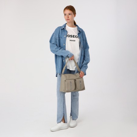 Bagon-tout on lightning, 3 outer pockets, light-gray color-8