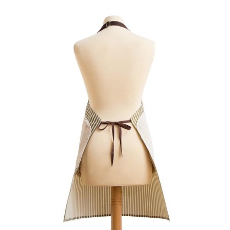 Apron of the Dilyana with stripes in strip centered green, 70*65 cm, 100% p/e-6