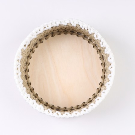A set of knitted baskets, 3 pcs, polyester fiber, olive-6