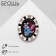 Brooch "Kame" Skull, colored in gold