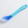Spoon for nursery for feeding, heat-sensitive, blue-blue color