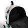 Youth backpack from textiles, 3 pockets, milk/green color