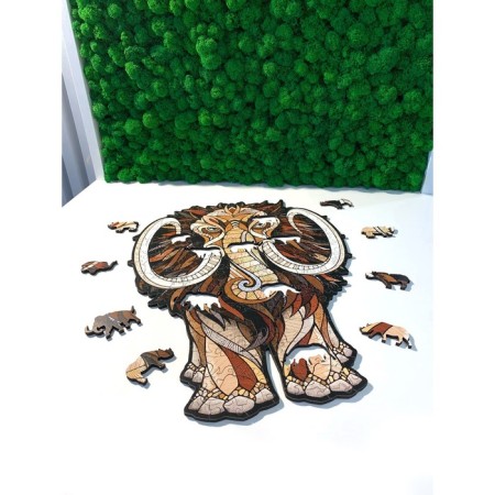 Wooden figured puzzle EWA "Mastodon Mammoth", 28 × 21 cm-6