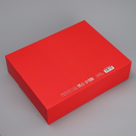 Gift Gift "Red Banting, embossing", 31 x 24.5 x 8 cm, New Year-4