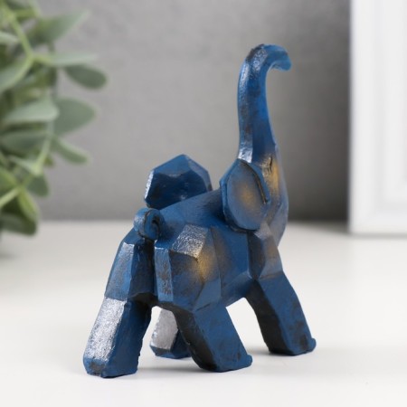 Souvenir Polystone "Blue Elephant" 3x8x8.5 cm-2