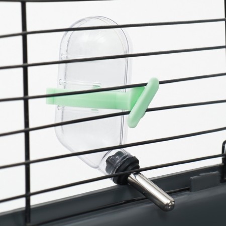 Drill for rodents with a metal nose, 60 ml, transparent with green clinking-2