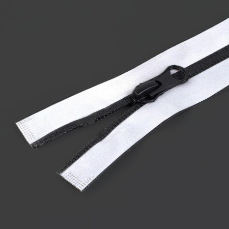 Lightning “Spiral”, No. 5, detachable, waterproof, reflective, automatic lock, 80 cm, gray color.-1
