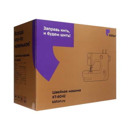 Sewing machine KitFort KT-6042, 9 W, 12 operations, semi-automatic, white-11