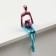 Polystone souvenir "A man with a book" Pink-blue 5.9x9.4x23 cm
