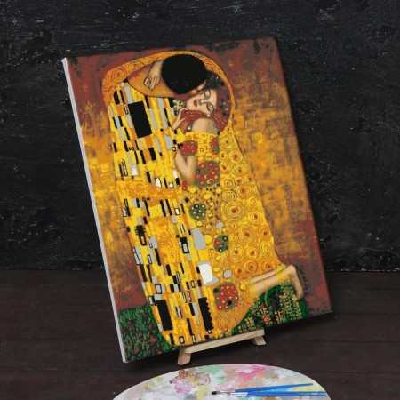 Picture on numbers on a canvas with a “kiss” Gustav Klimt, 40 x 50 cm-3