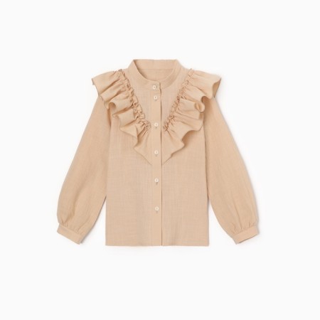 Blouse for girls minku color light-beige, height 152 cm-5