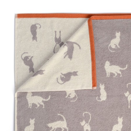 Terry towel, size 50x90 cm, gray color-1
