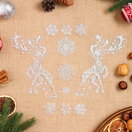 Set of stickers The design "Winter Tale" Holographic Foil, 33.8x24.4cm-1