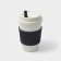 A coffee glass with a Weatfiber lid, 350 ml, 8.8 × 14 cm, plastic, reusable, white/black