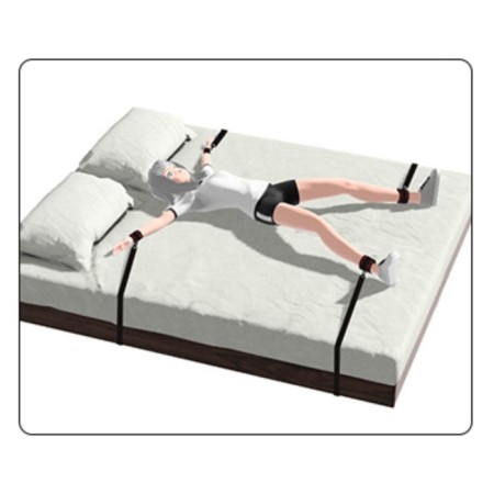 Set of bdsm oki-hips fixing belts for the bed are universal size, sling. black-2