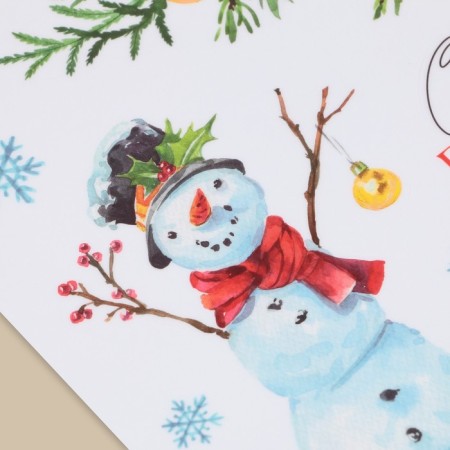 Stick for windows "Happiness in the New Year", reusable, 33 x 50 cm, New Year-1