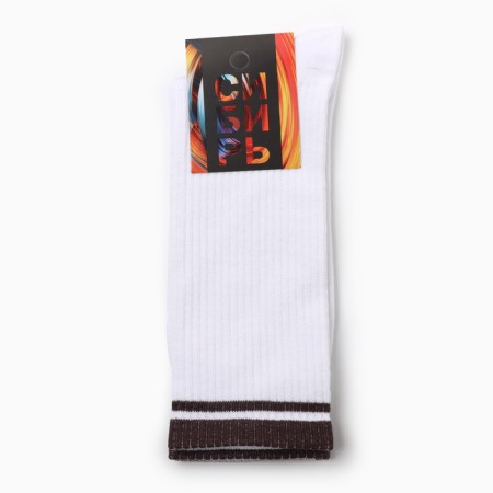 Women's socks, white/brown color, rr 25-2