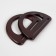 Handles for the bag wooden, 10 × 18 cm, 2 pcs, brown color