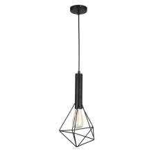 Светильник подвесной Maytoni T021-01-B, 1хE27, 60Вт, 20х20х117 см, цвет чёрный