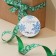Decorative repression tape "Snow Vortion", green, 2 cm × 5 m