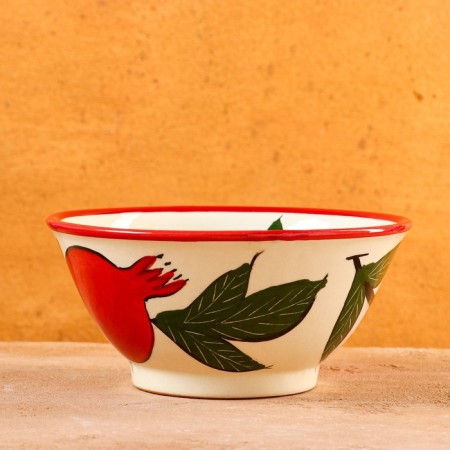 Rishtan ceramics "Granat", 18 cm, large, multi -colored-1