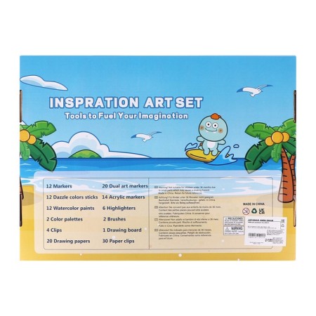 Set for drawing animals blue-16