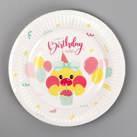 Disposable paper plate "Duck", 18 cm-1