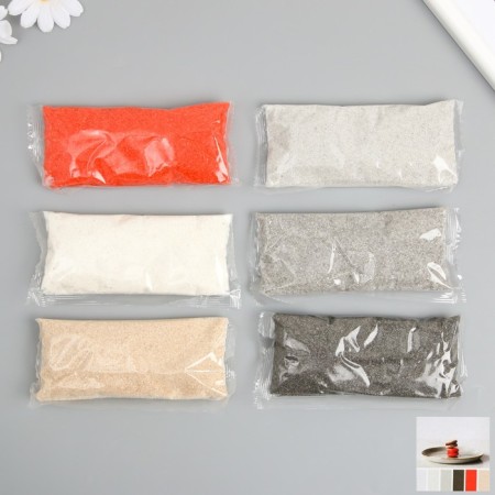 A set of colored sand No. 4, 6 colors, 100 g each