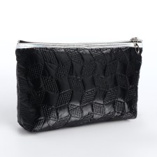 Cosmetic bag with lightning, black color
