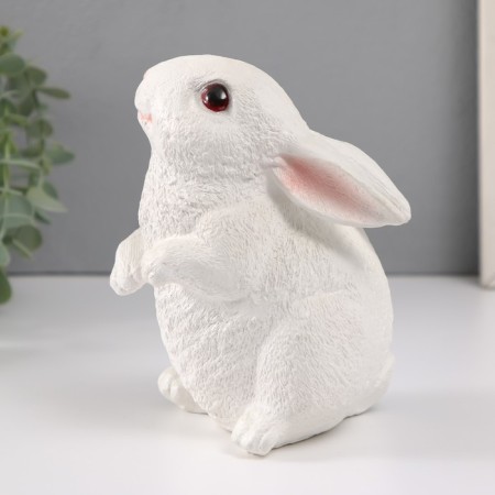 The piggy bank "Rabbit No. 3 is white (paws down)" height 16 cm, width 10.5 cm, length 12.5 cm-4
