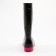 Women's rubber boots, black+pink, size 37